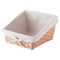 Vintiquewise Wooden Angled Display Basket with Fabric Liner for Storage and Display QI003502.L - alternate 1
